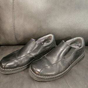 Black Slip-On Loafers with Durable Sole